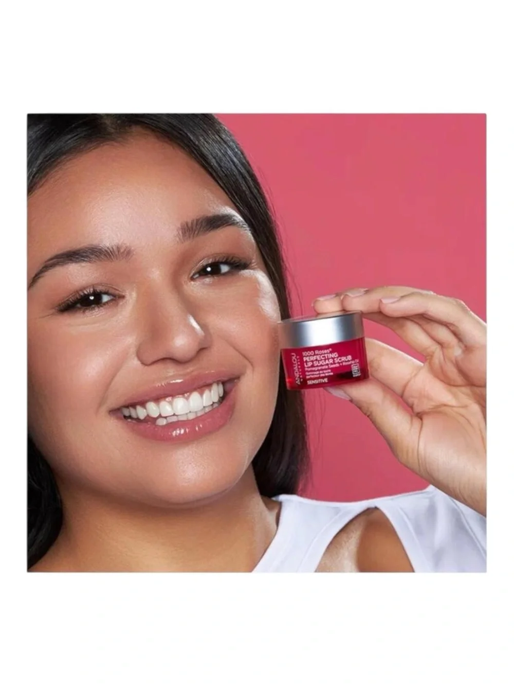 new Andalou Naturals ⚘ 1000 Roses Perfecting Lip Sugar Scrub ⚘ Full Size in Box